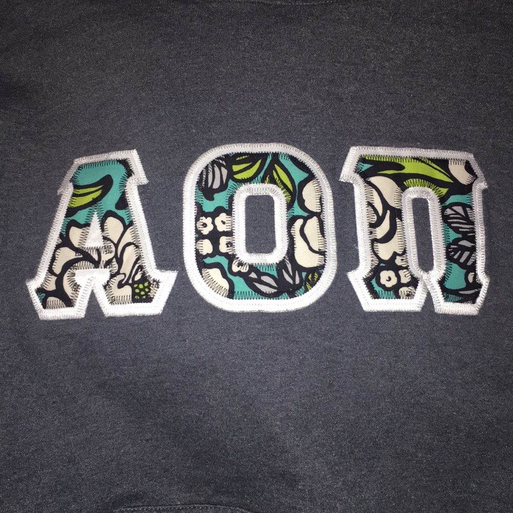 AOII Alpha Omicron Pi Stitched Letters *BOGO*